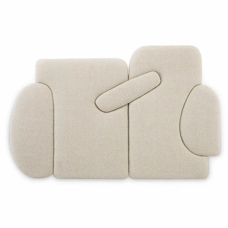 Casa Padrino Luxus Bett-Kopfteil Cremeweiß 280 x H. 180 cm - Schlafzimmer Möbel