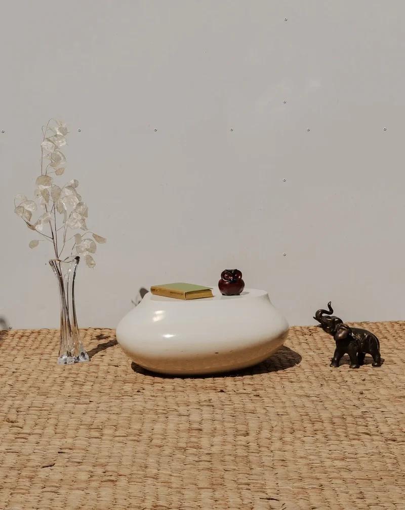 Donna, la table basse ronde blanche N°916
