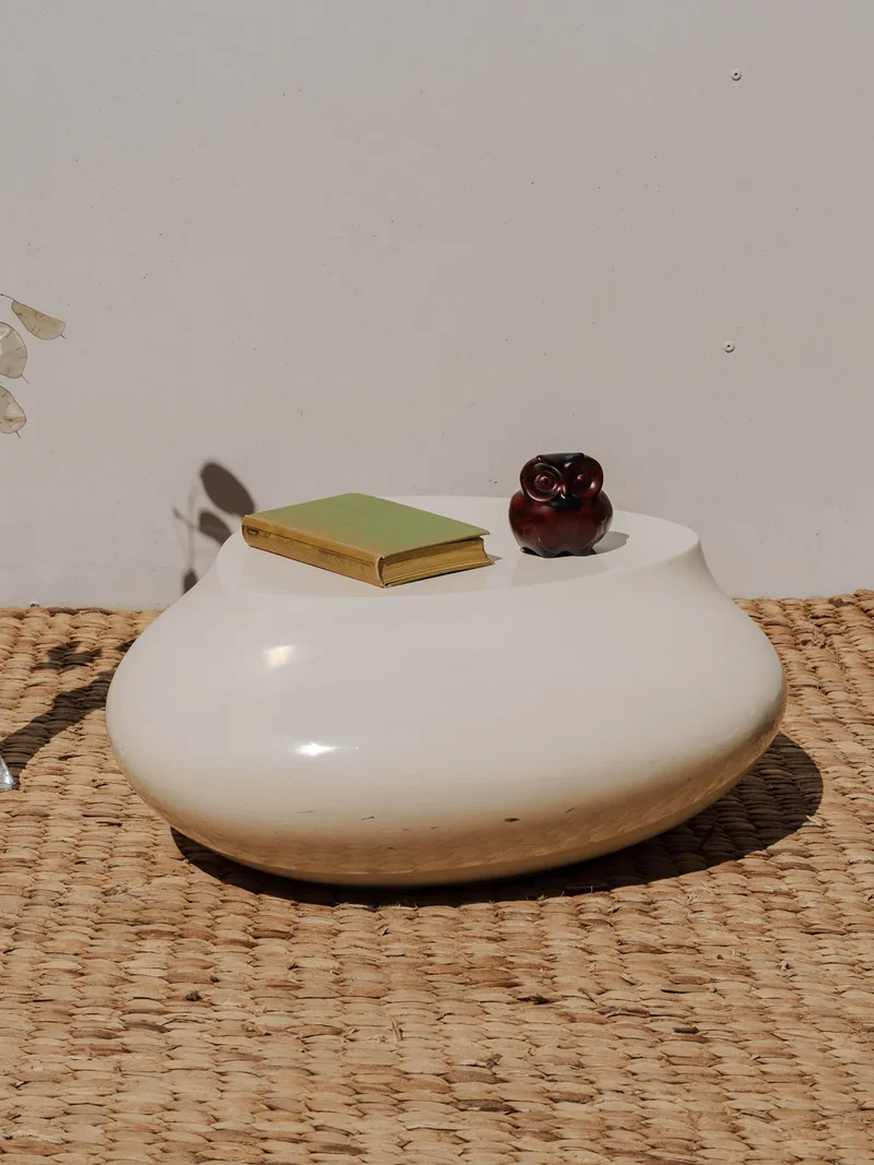 Donna, la table basse ronde blanche N°916