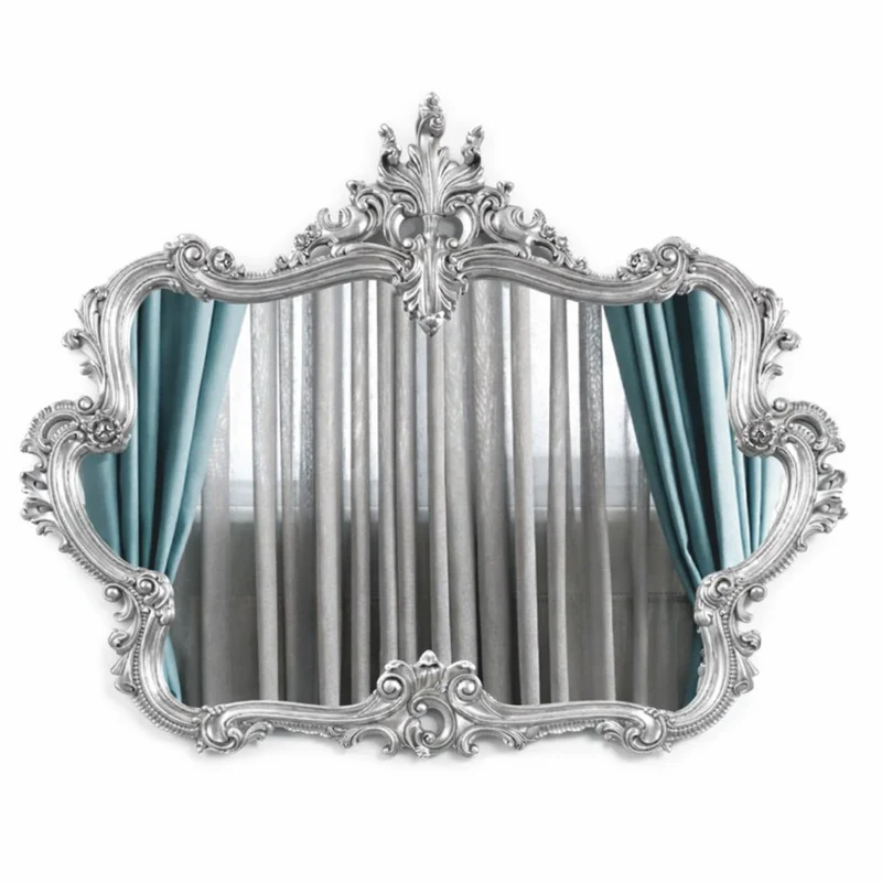 Casa Padrino Luxus Barock Spiegel Silber 133 cm - Barockstil Wandspiegel - Made in Italy