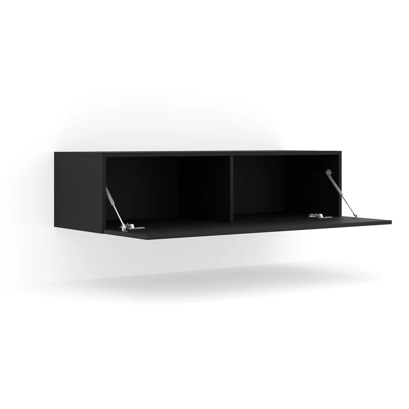Meuble TV mural 1 porte 120 cm Bali Noir