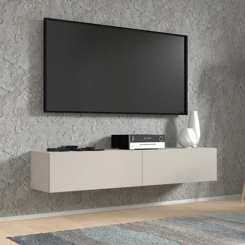 Meuble TV mural 2 portes 160 cm Bali Cachemire