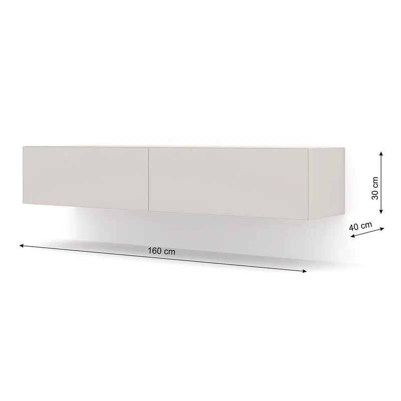 Meuble TV mural 2 portes 160 cm Bali Cachemire