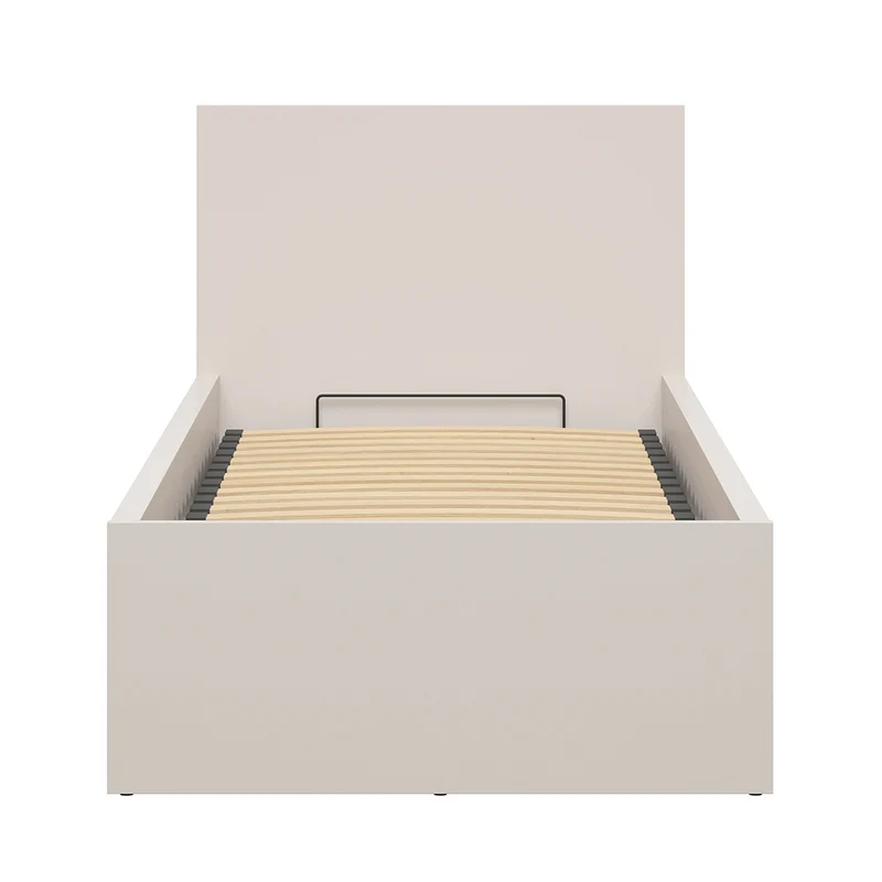 Lit coffre 90x200 sommier inclus Edwin Cachemire