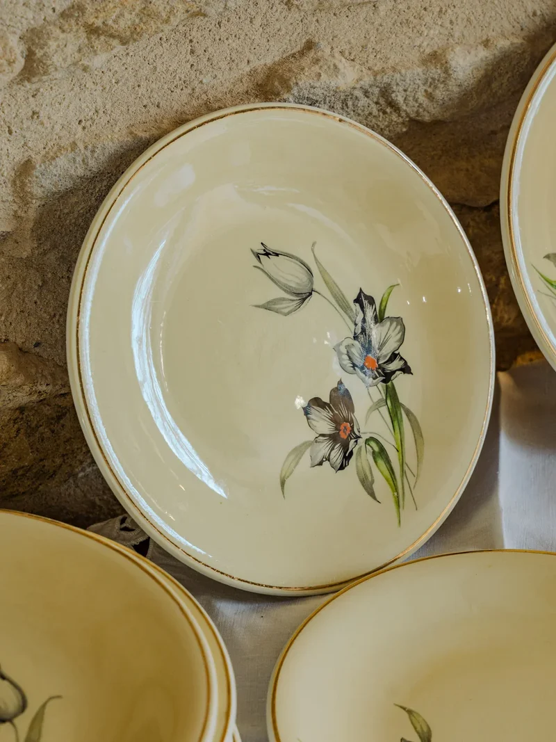 Antoinette, l'ensemble de 12 assiettes à dessert N°225