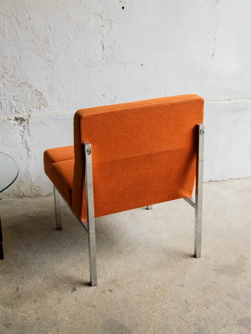 Olivia, la chauffeuse au tissu orange N°85