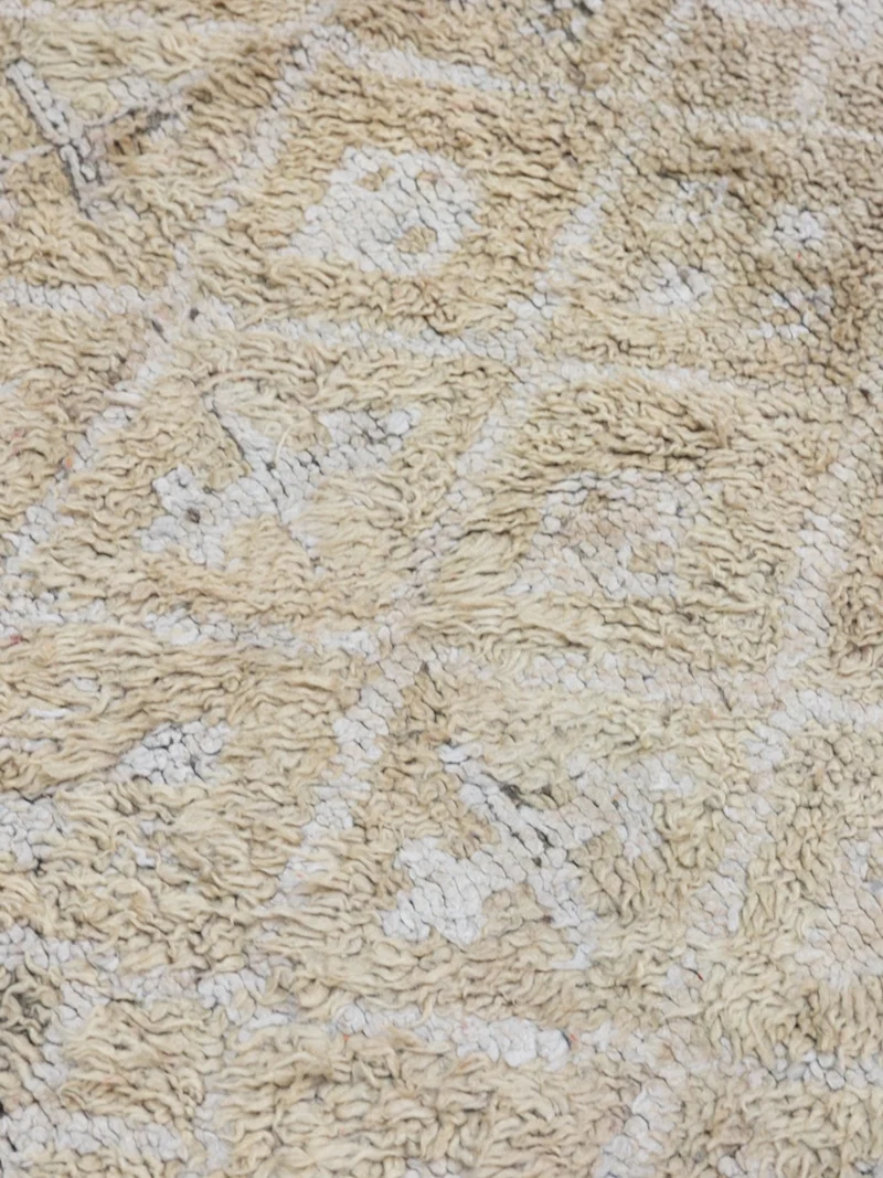 Olivier, le tapis en laine de l'Atlas vert et beige N°58