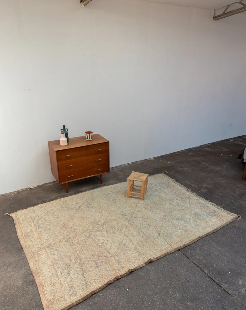 Olivier, le grand tapis de l'Atlas clair en laine naturelle N°44
