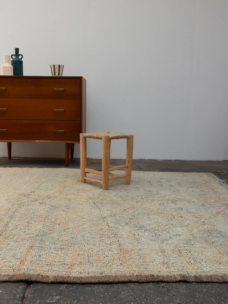Olivier, le grand tapis de l'Atlas clair en laine naturelle N°44