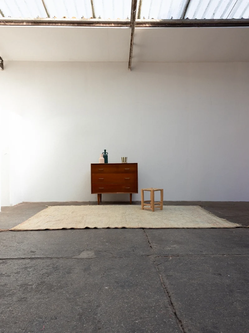 Olivier, le grand tapis de l'Atlas clair en laine naturelle N°44