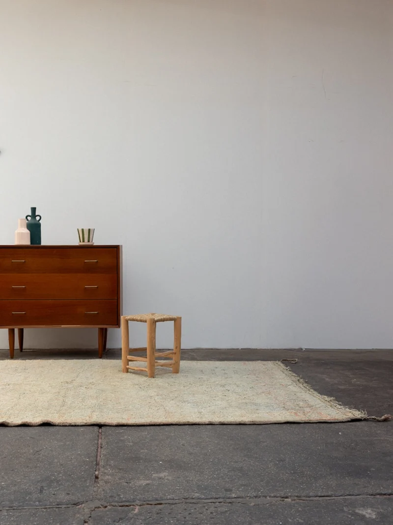 Olivier, le grand tapis de l'Atlas clair en laine naturelle N°44