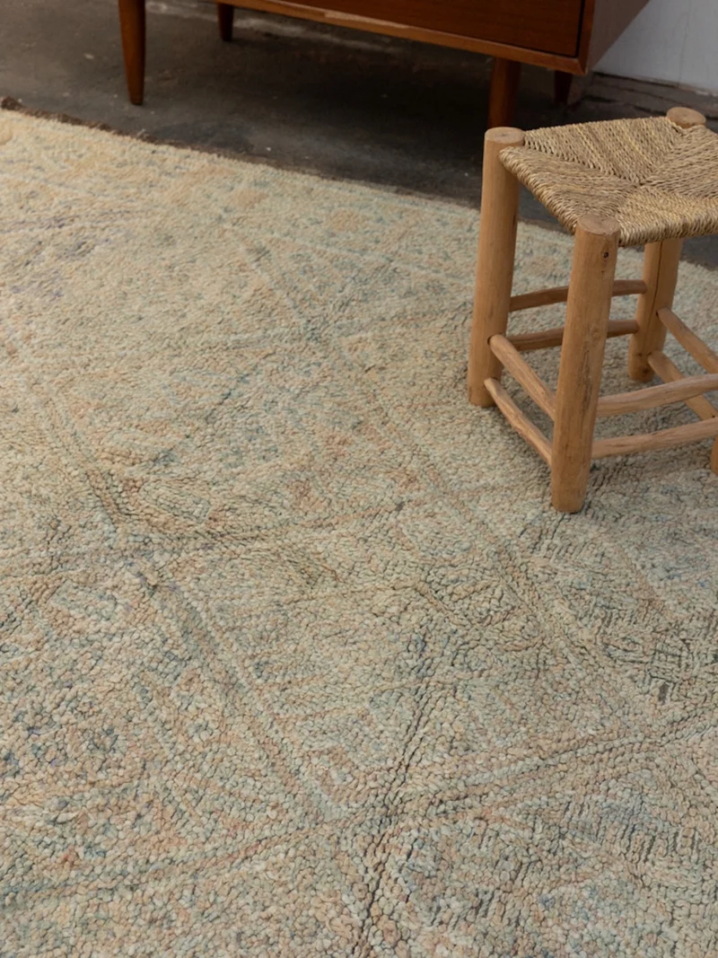 Olivier, le grand tapis de l'Atlas clair en laine naturelle N°44