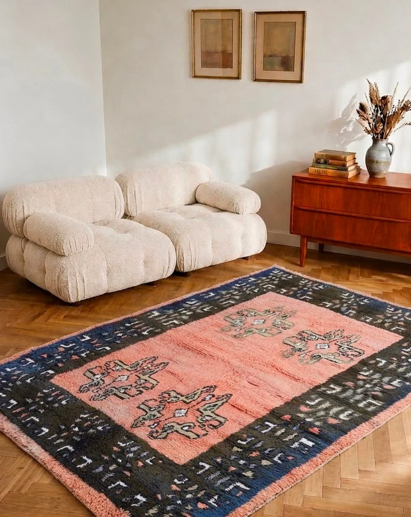 Olivier, le grand tapis de l'Atlas à motifs N°41