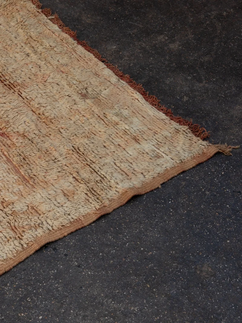 Olivier, le grand tapis de l'Atlas orangé en laine N°39
