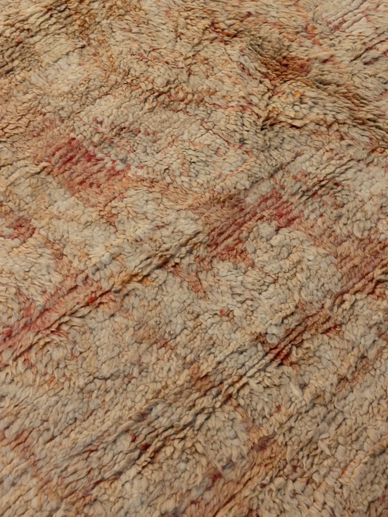 Olivier, le grand tapis de l'Atlas orangé en laine N°39
