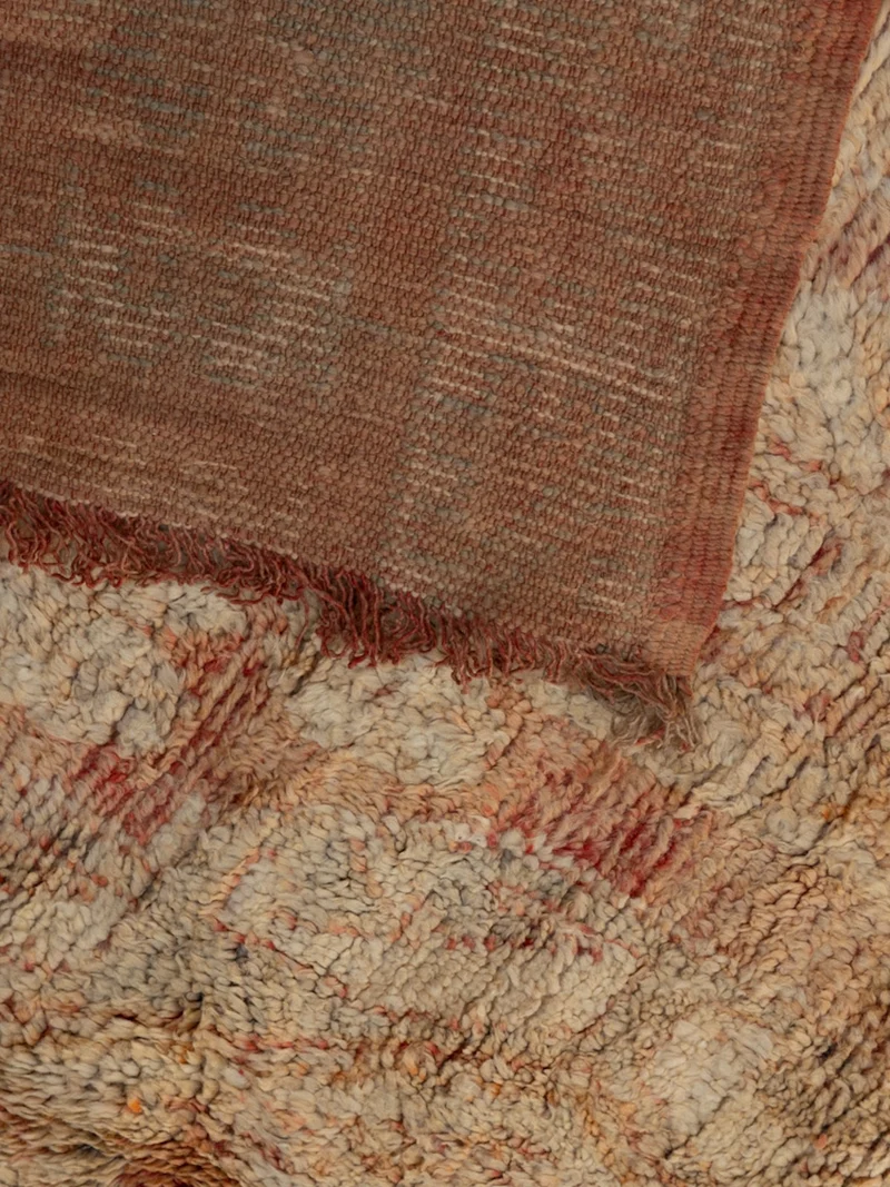 Olivier, le grand tapis de l'Atlas orangé en laine N°39