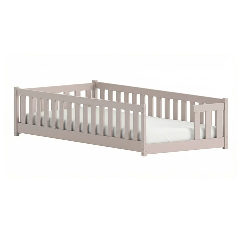 Lit au sol 80x160 sommier inclus Théa Cachemire