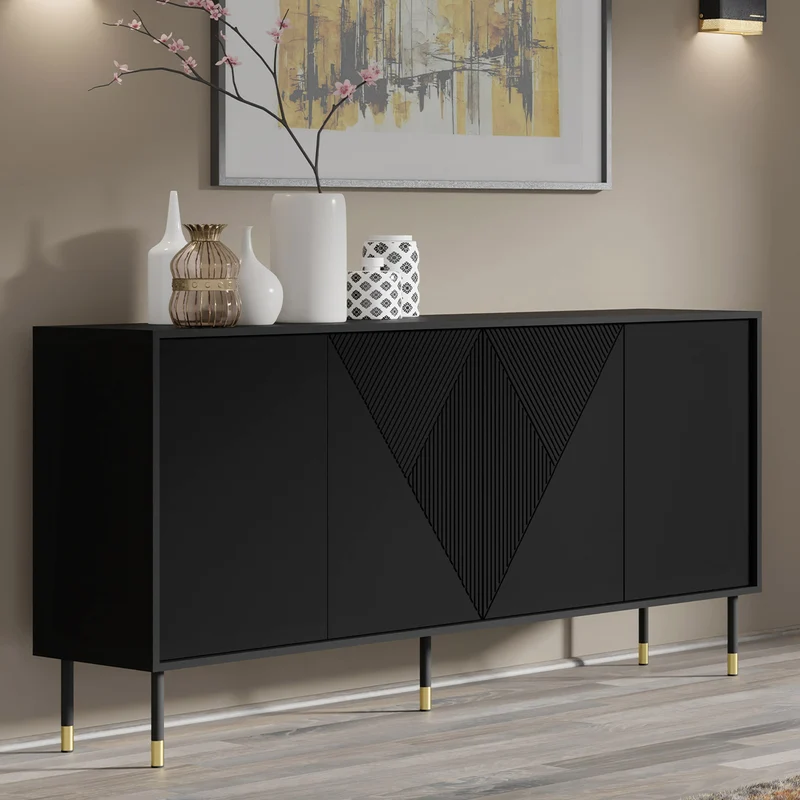 Buffet 4 portes Aglaé Noir