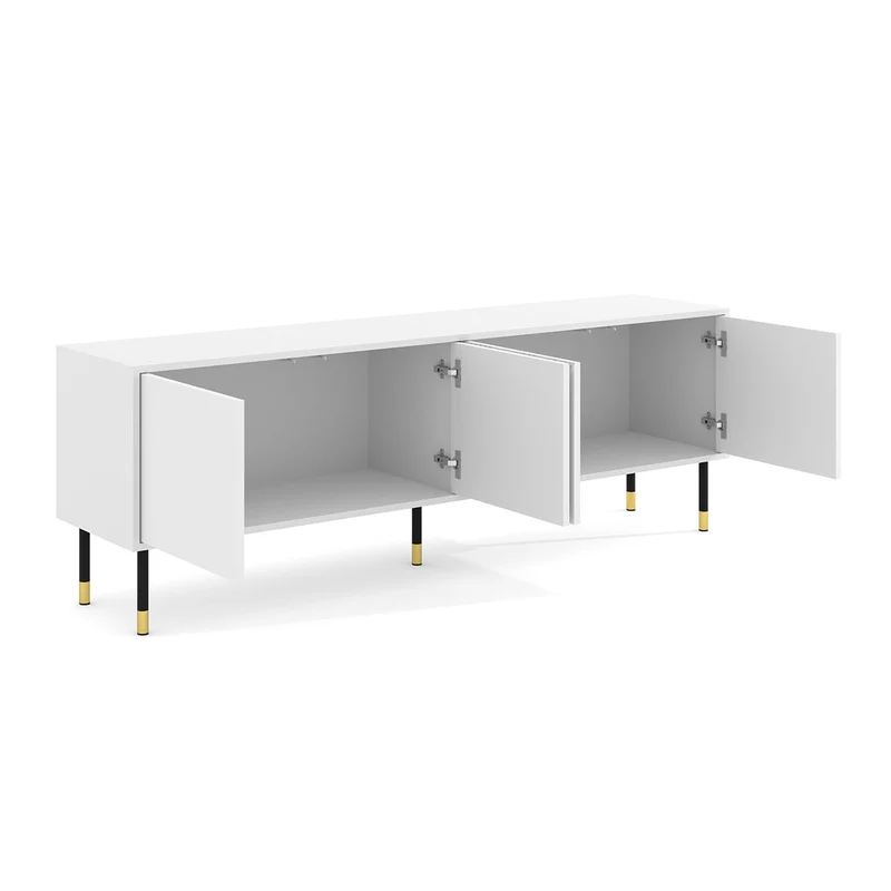 Meuble TV 4 portes 180 cm Aglaé Blanc