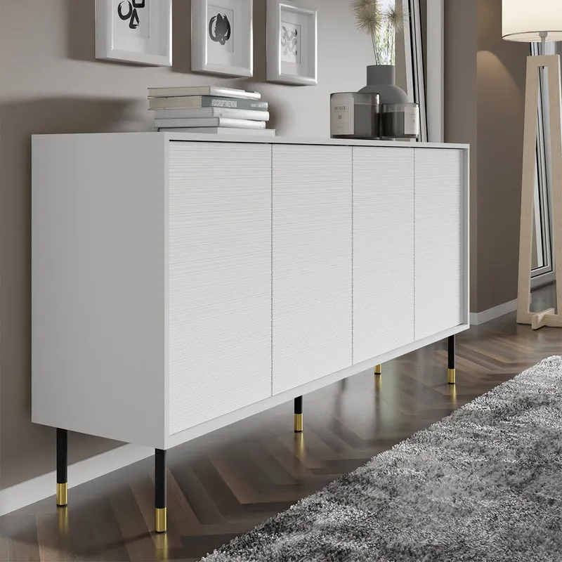 Buffet 4 portes Rani Blanc