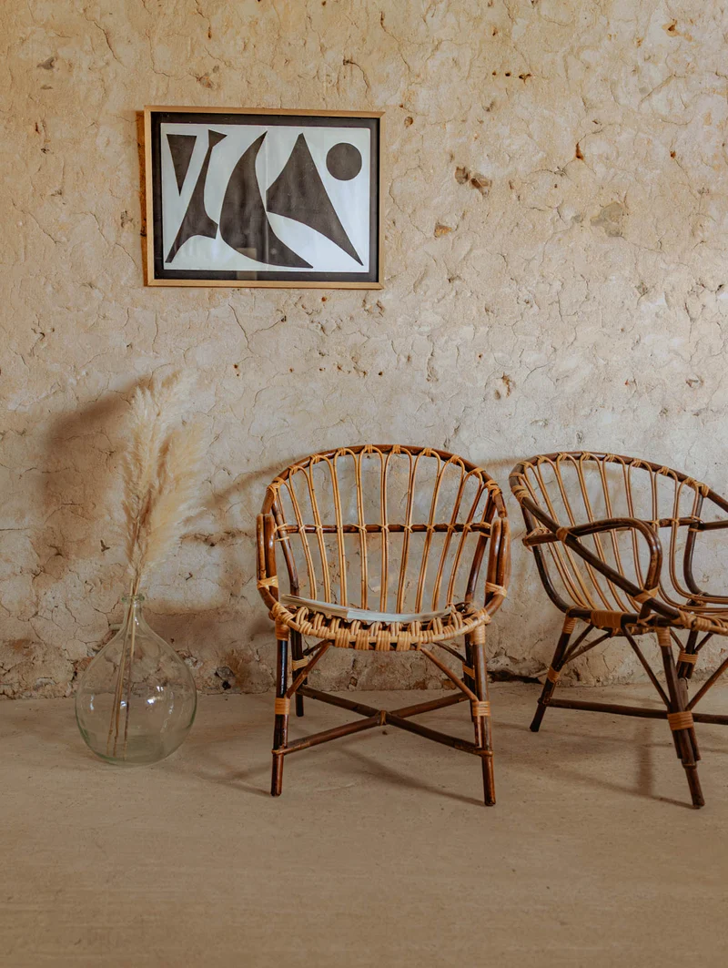 Ernest, le fauteuil en rotin foncé N°861