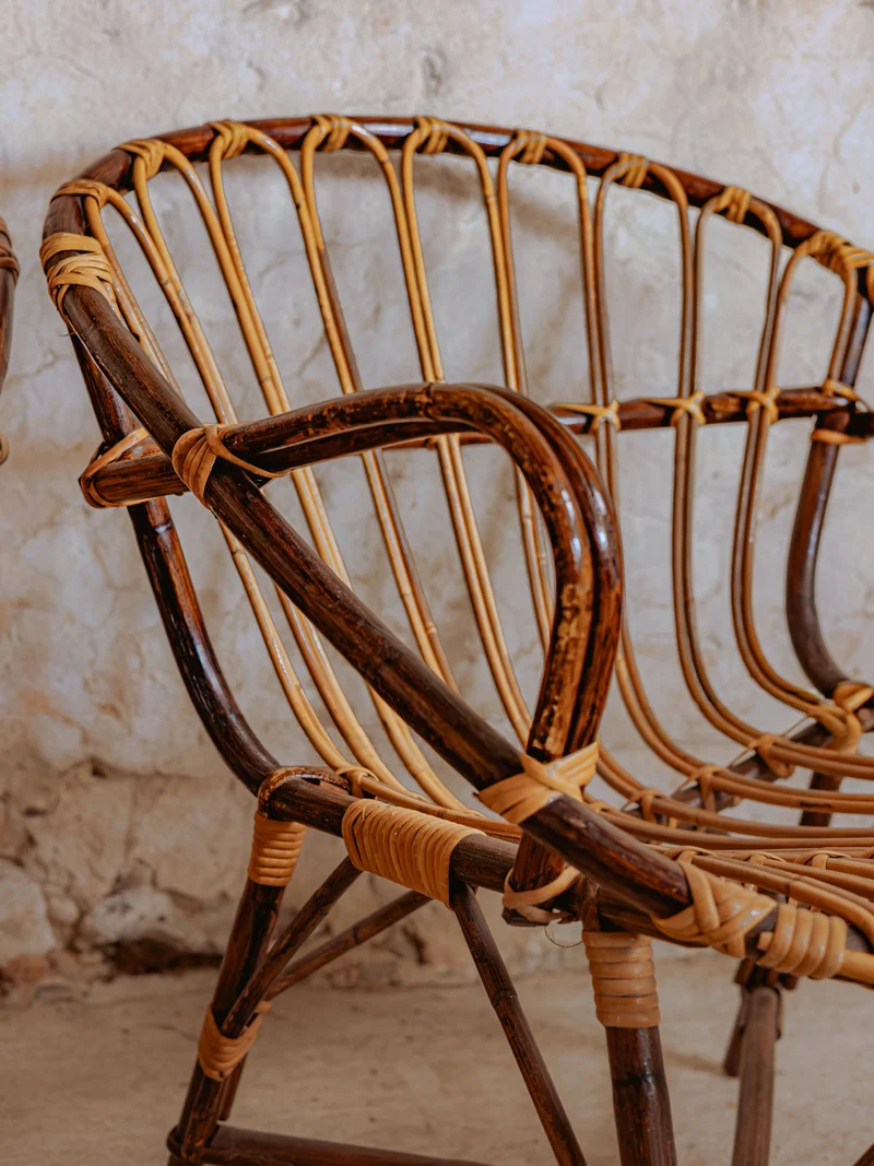 Ernest, le fauteuil en rotin foncé N°861