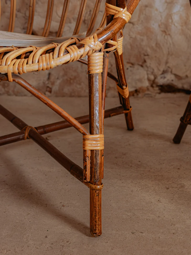 Ernest, le fauteuil en rotin foncé N°861