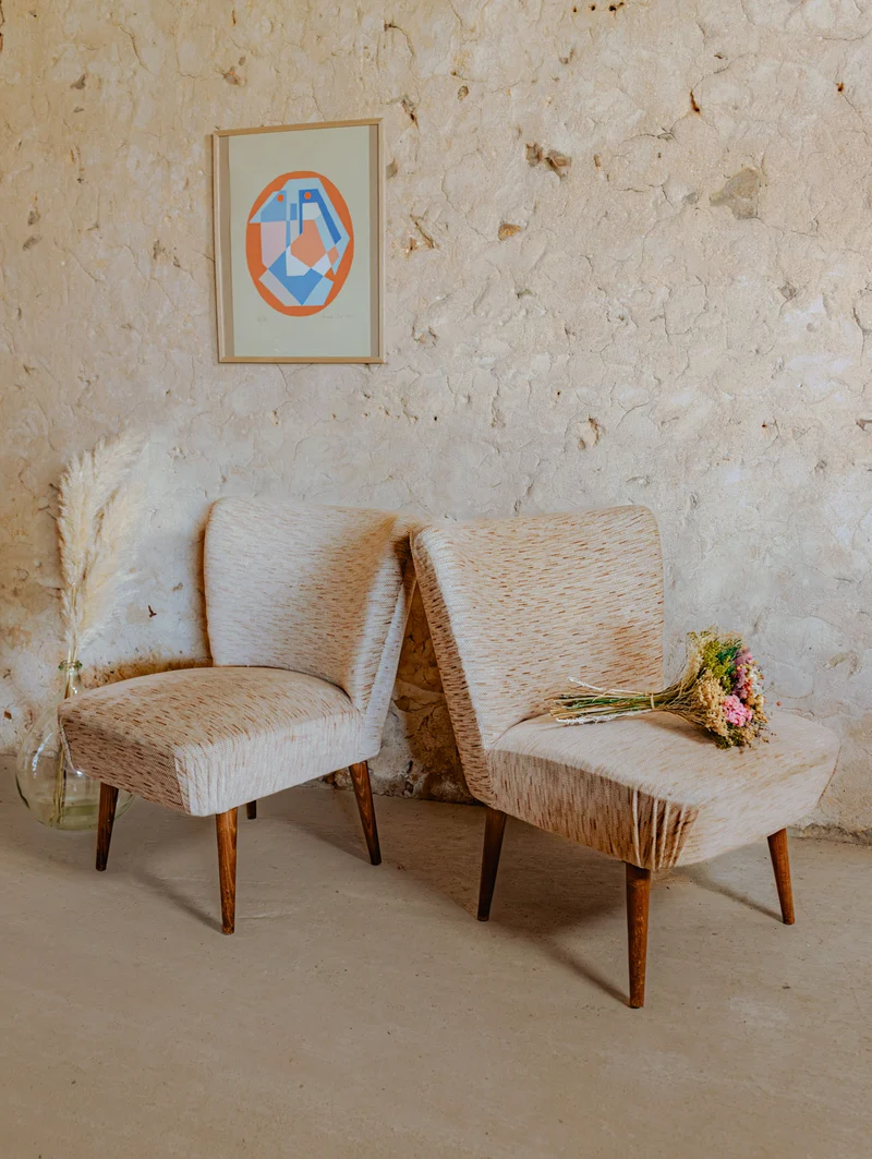 Jakob, la paire de fauteuils cocktails N°950