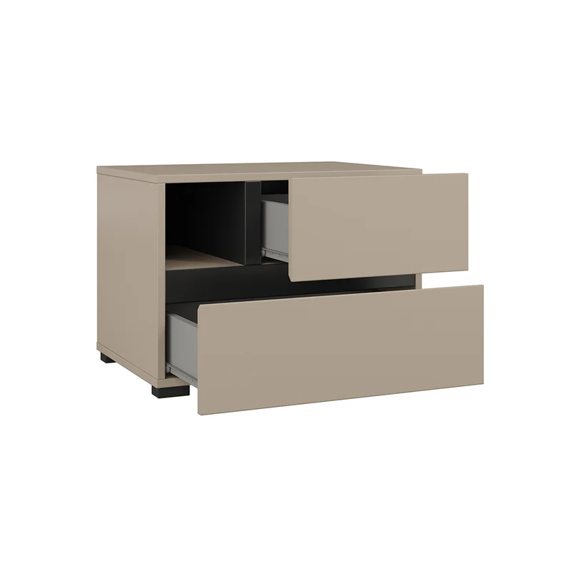 Chevet 2 tiroirs Lilia Taupe