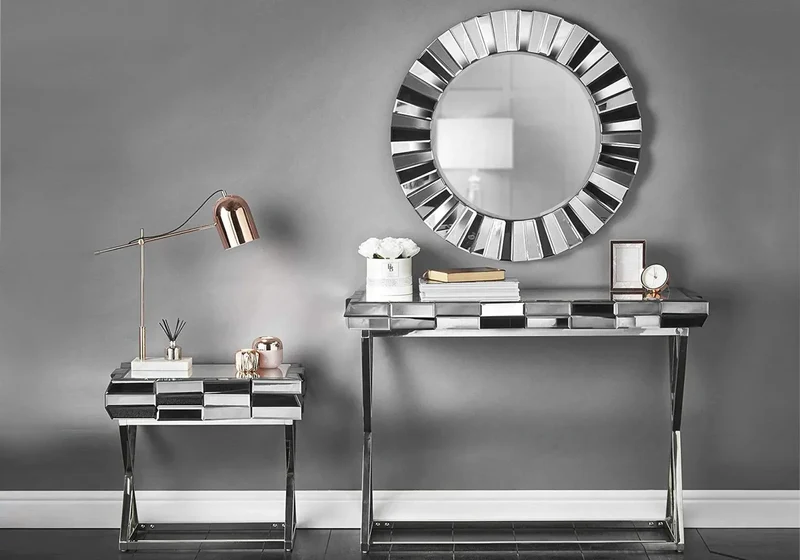 Miroir mural rond design - Eda