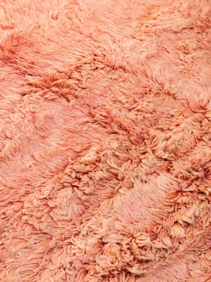 Olivier, le tapis de l'Atlas rose en laine naturelle N°37