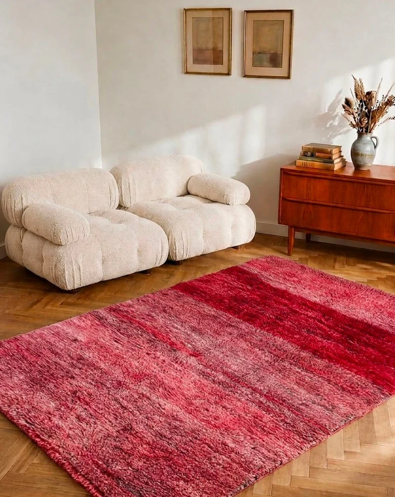 Olivier, le tapis en laine de l'Atlas aux nuances grenade N°33