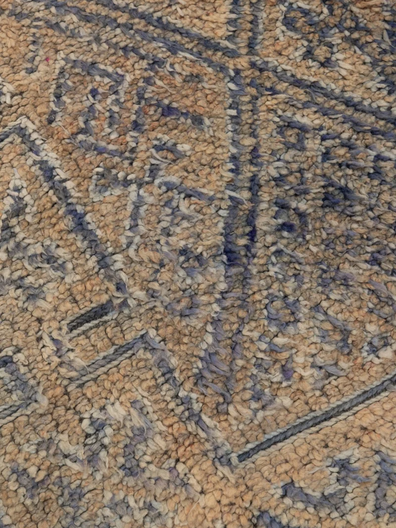 Olivier, le grand tapis de l'Atlas bleu en laine naturelle N°30