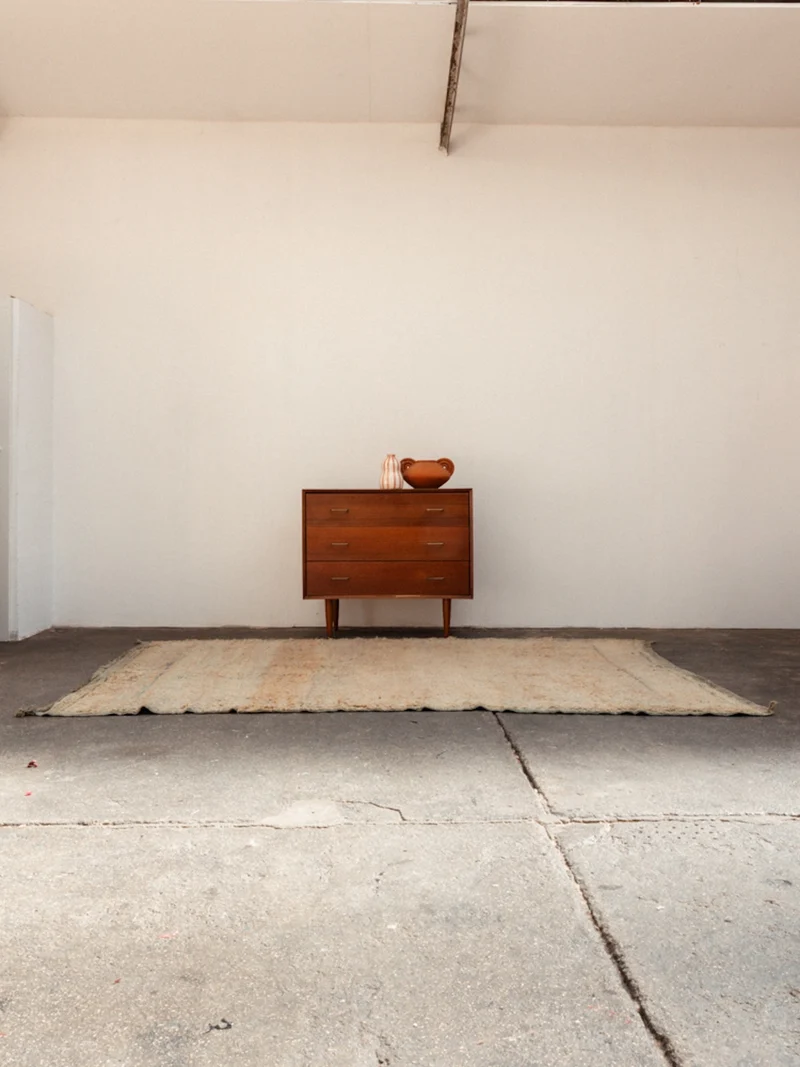 Olivier, le grand tapis de l'Atlas aux nuances sauge et beige N°29