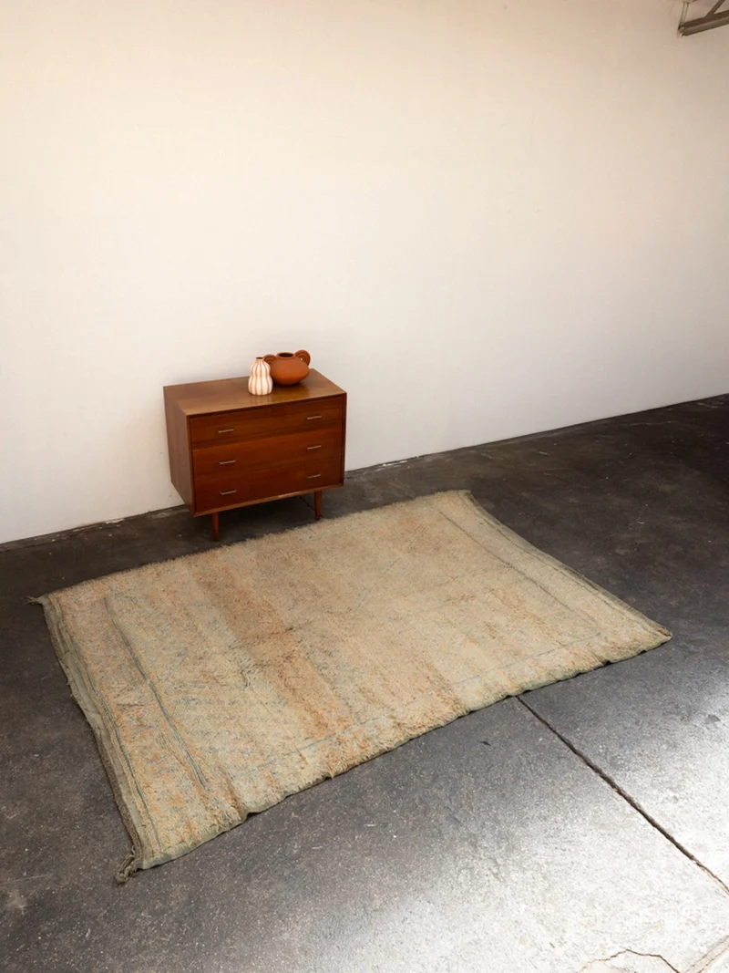 Olivier, le grand tapis de l'Atlas aux nuances sauge et beige N°29