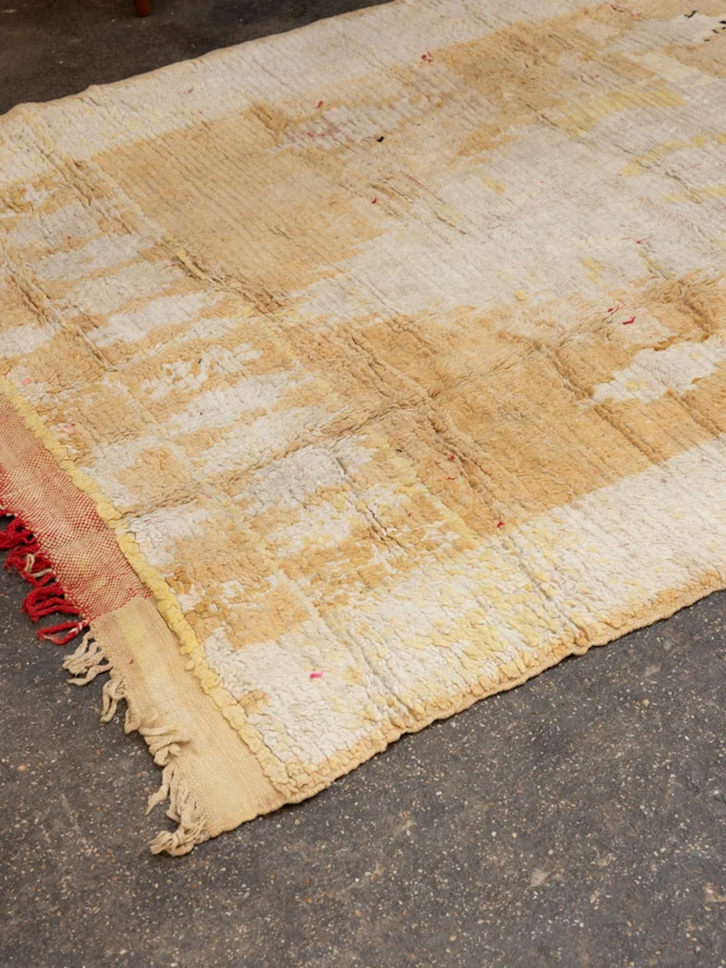 Olivier, le tapis fin de l'Atlas rouge et beige N°28