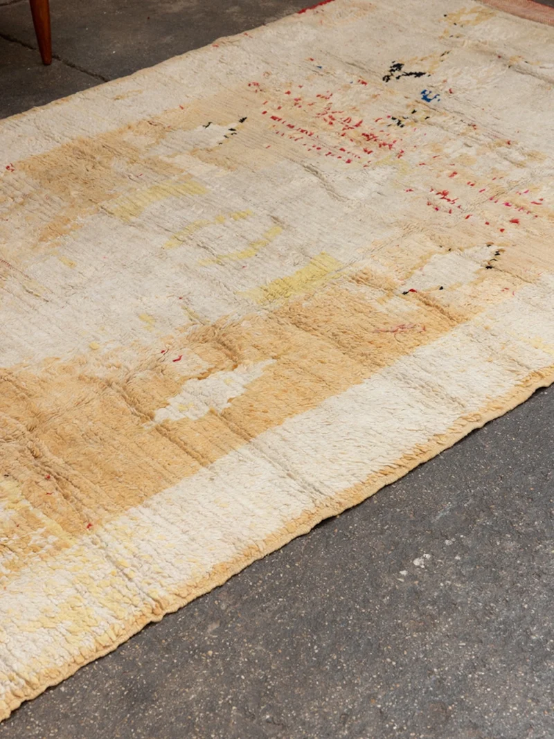 Olivier, le tapis fin de l'Atlas rouge et beige N°28