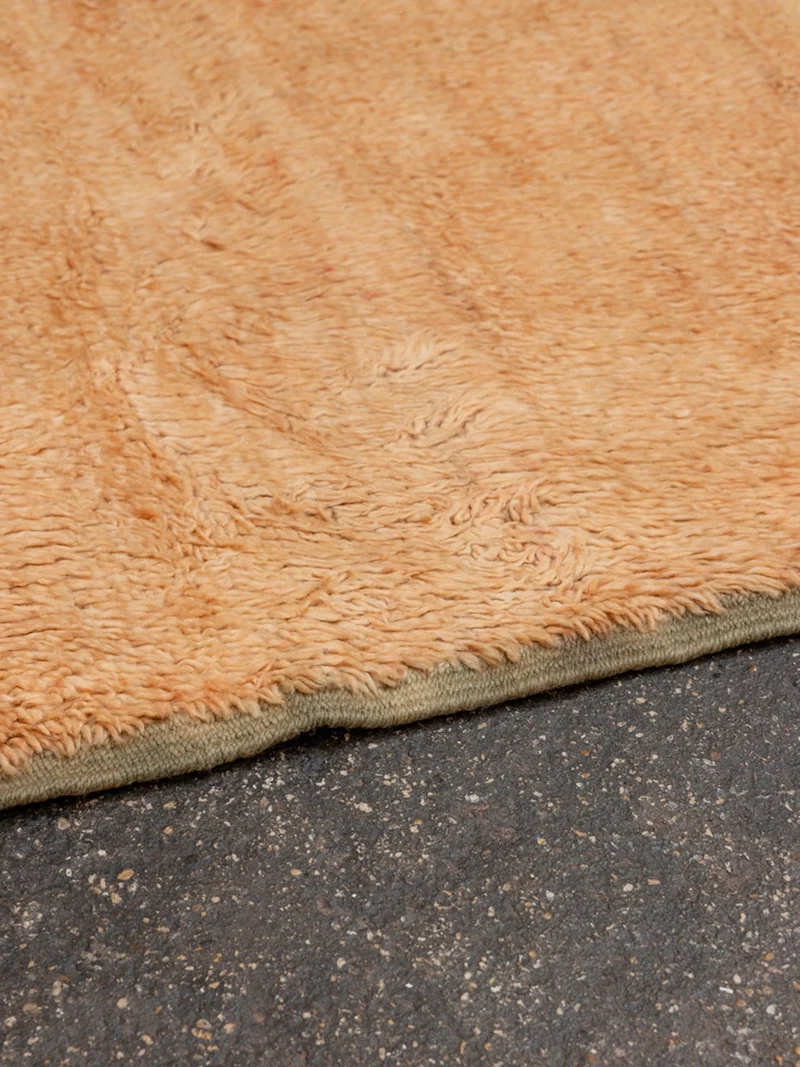 Olivier, le grand tapis de l'Atlas orangé en laine N°26