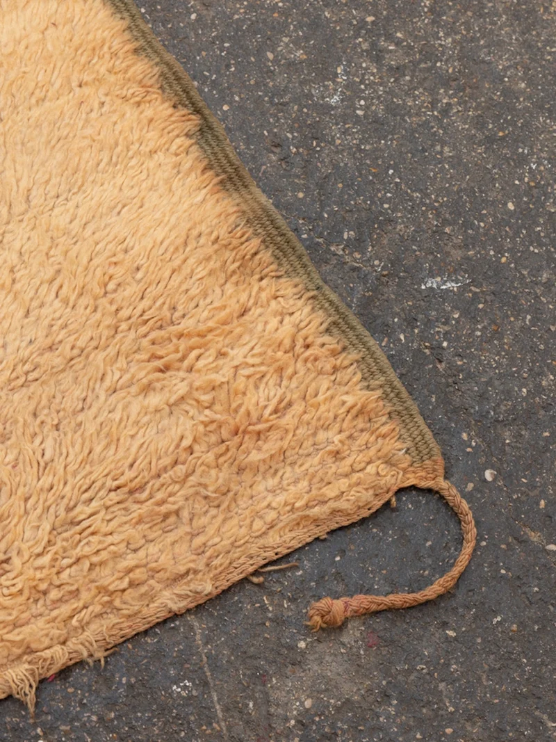 Olivier, le grand tapis de l'Atlas orangé en laine N°26