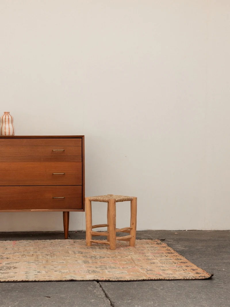 Olivier, le grand tapis de l'Atlas aux nuances de rose et beige N°24