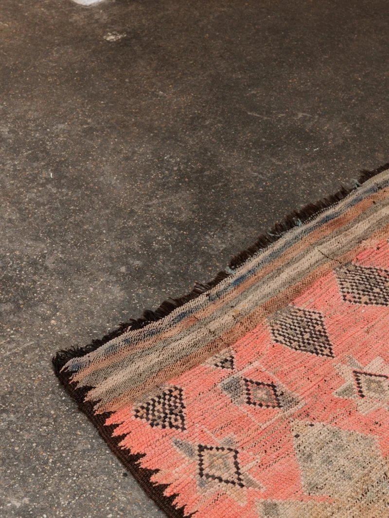 Olivier, le grand tapis de l'Atlas aux nuances de rose et beige N°24