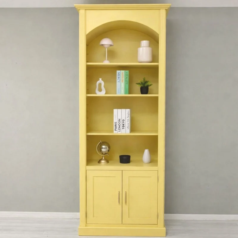Casa Padrino Landhausstil Bücherschrank Gelb 102 x H. 250 cm - Landhausstil Möbel
