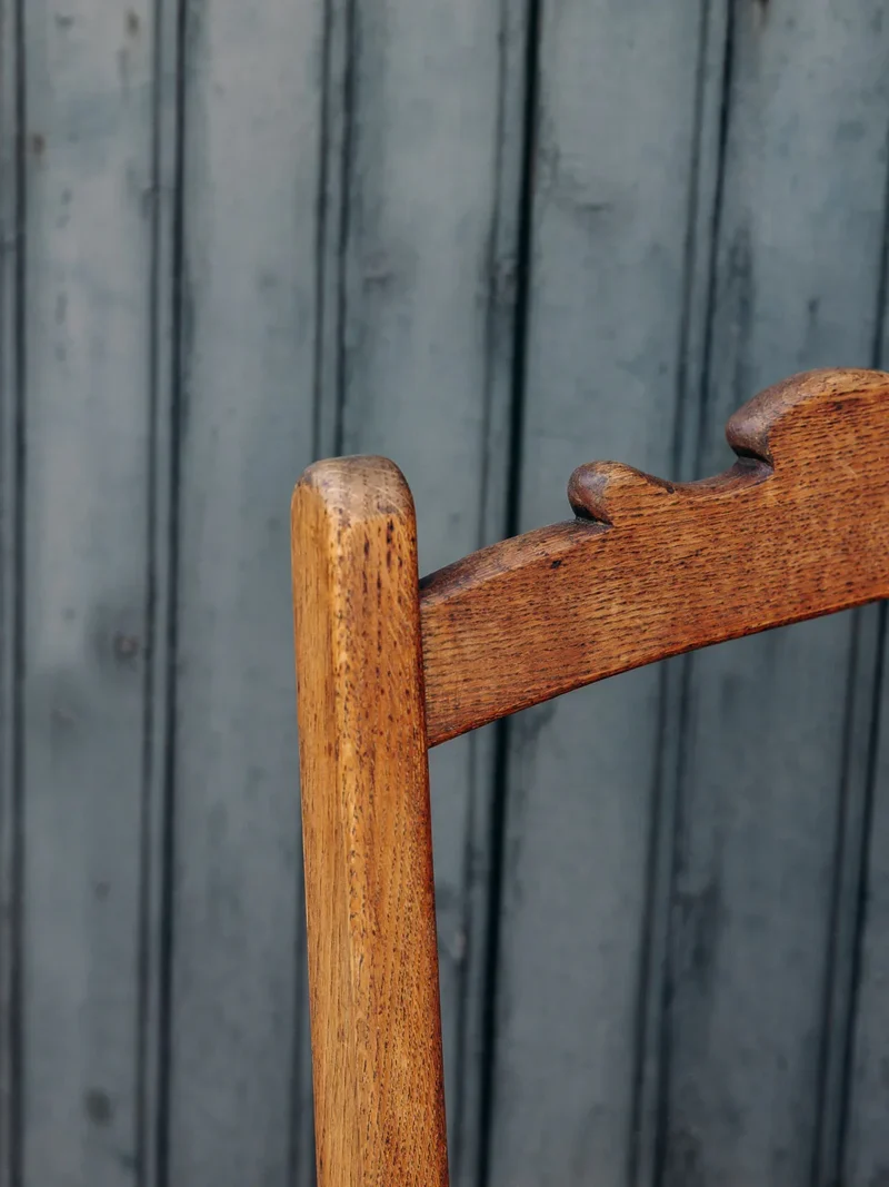 Claude, la chaise haute en chêne et paille N°1148