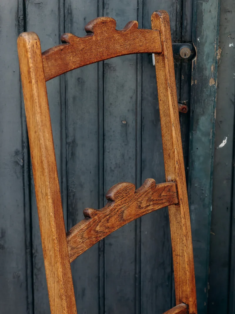 Claude, la chaise haute en chêne et paille N°1148