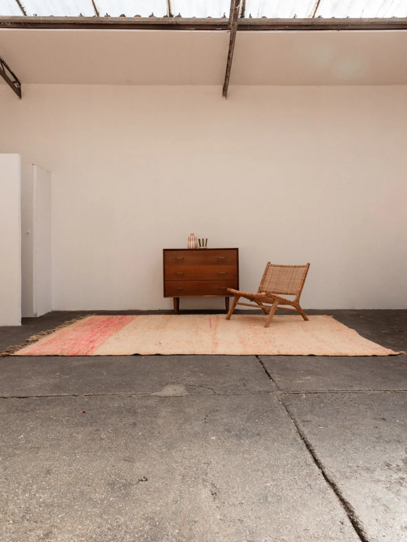 Olivier, le grand tapis de l'Atlas orange et rose N°21