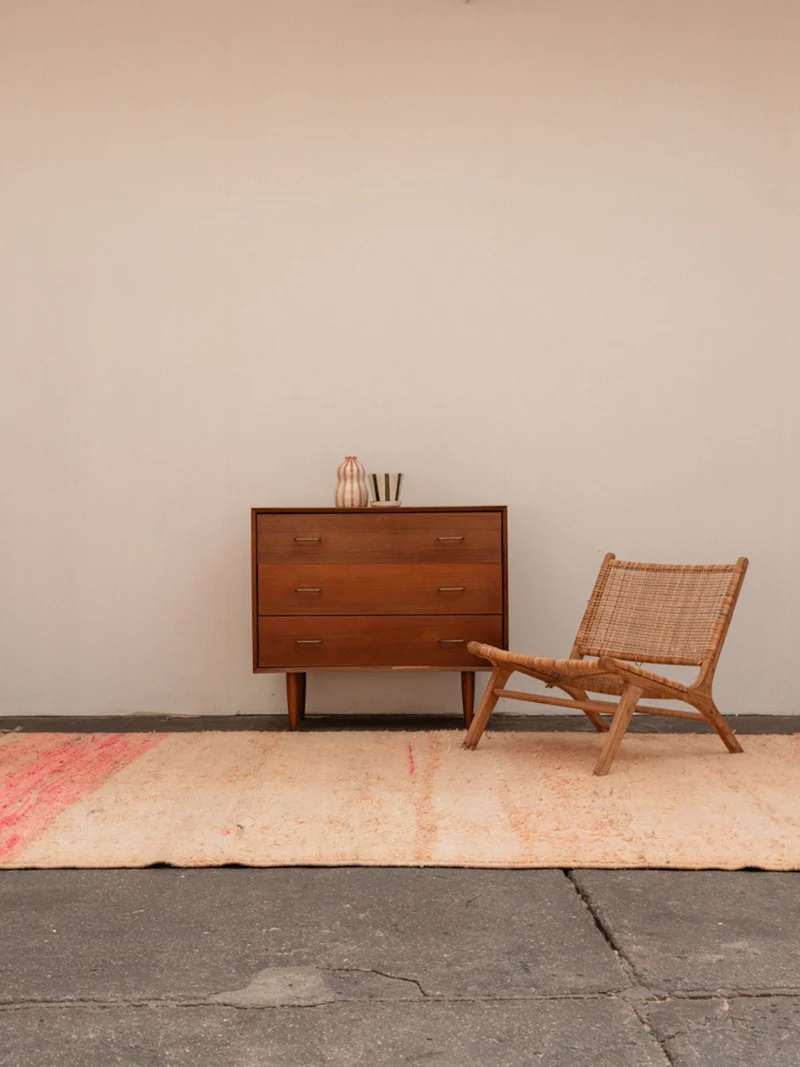 Olivier, le grand tapis de l'Atlas orange et rose N°21