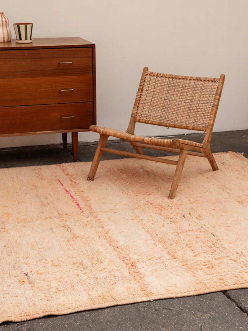 Olivier, le grand tapis de l'Atlas orange et rose N°21