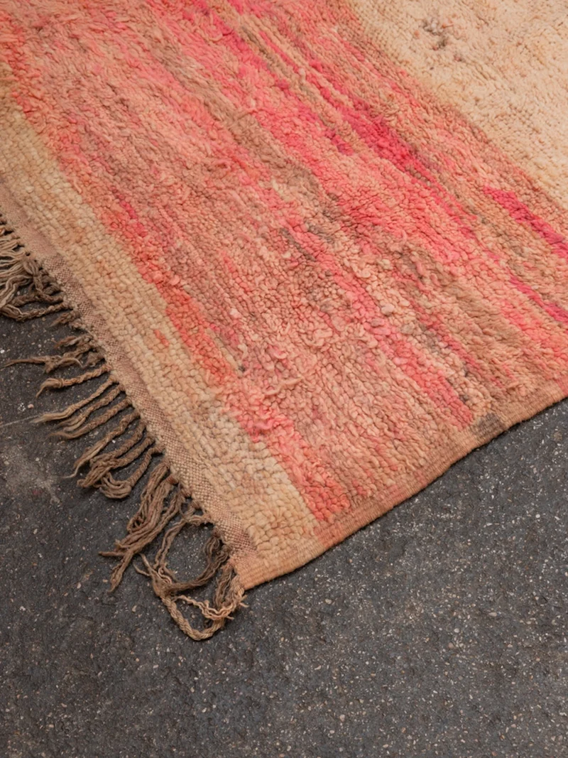 Olivier, le grand tapis de l'Atlas orange et rose N°21