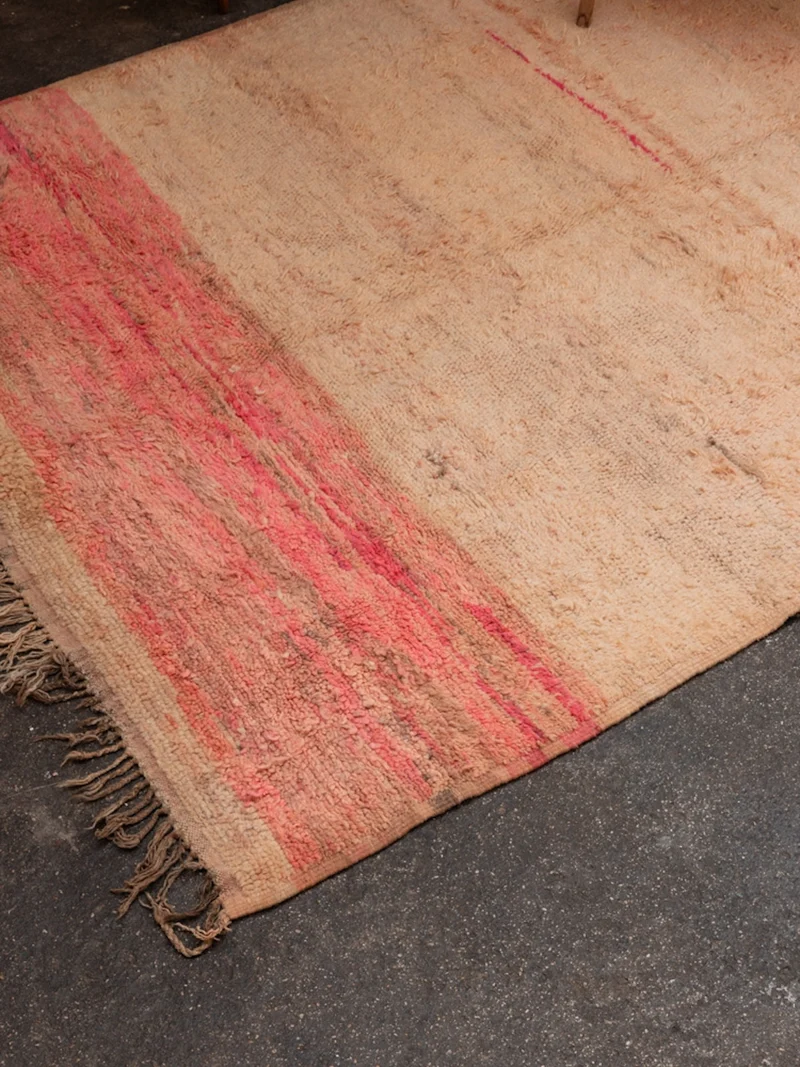 Olivier, le grand tapis de l'Atlas orange et rose N°21
