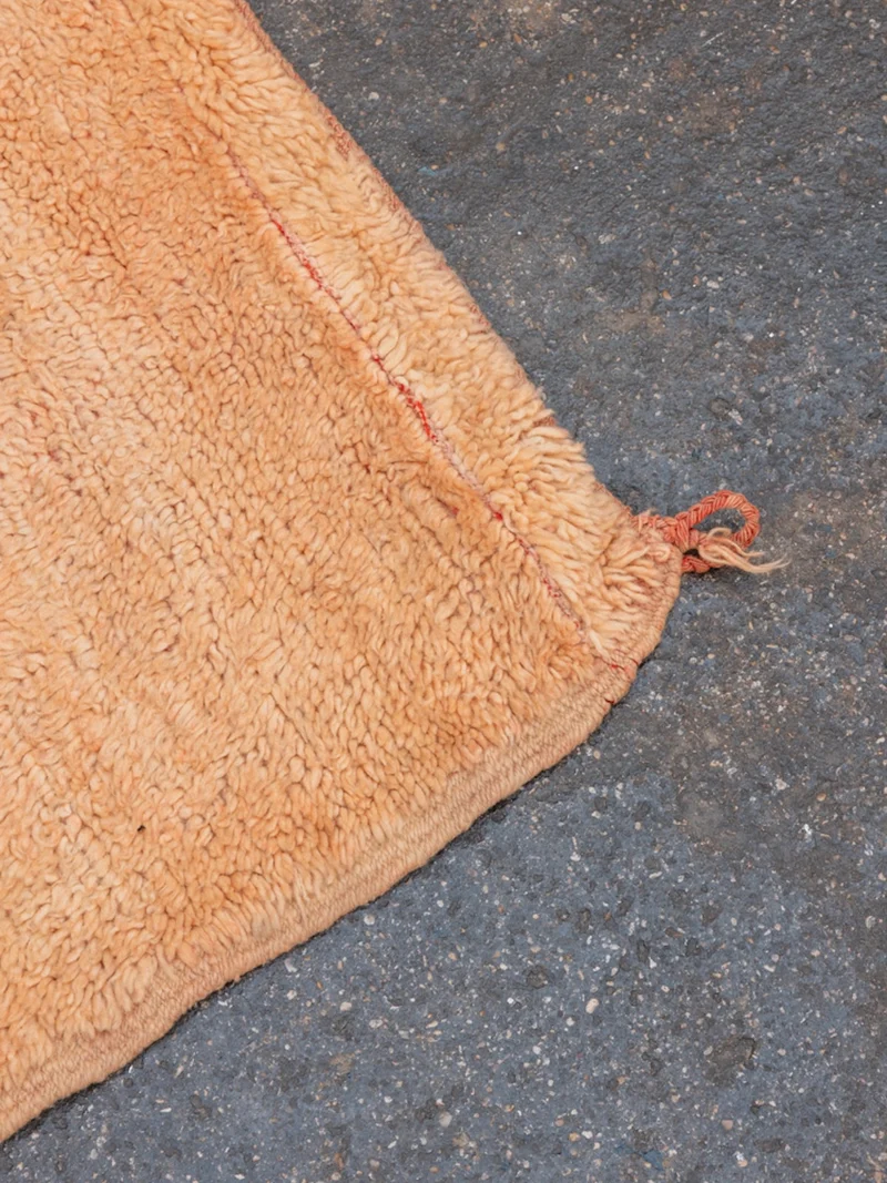 Olivier, le tapis de l'Atlas orange en laine naturelle N°15